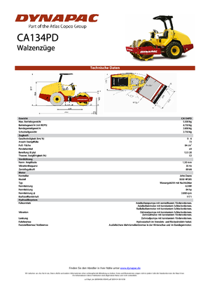 Rodillos vibrantes autopropulsados Dynapac CA 134 PD