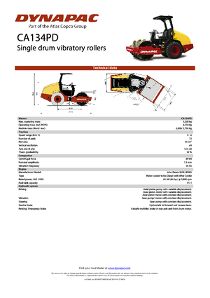 Rodillos vibrantes autopropulsados Dynapac CA 134 PD