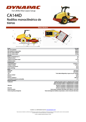Rodillos vibrantes autopropulsados Dynapac CA 144 D