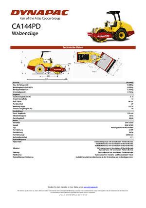Rodillos vibrantes autopropulsados Dynapac CA 144 PD
