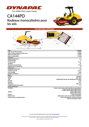 Rodillos vibrantes autopropulsados Dynapac CA 144 PD