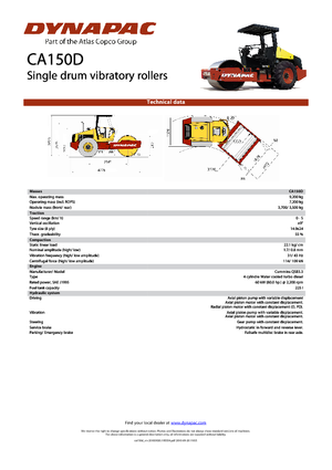 Rodillos vibrantes autopropulsados Dynapac CA 150 D