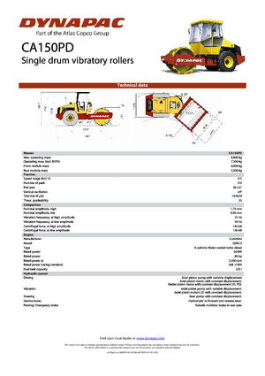 Rodillos vibrantes autopropulsados Dynapac CA 150 PD