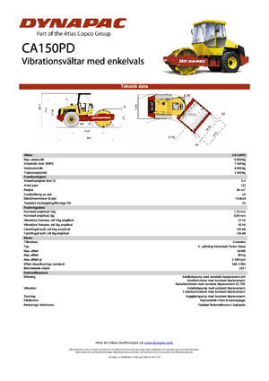 Rodillos vibrantes autopropulsados Dynapac CA 150 PD