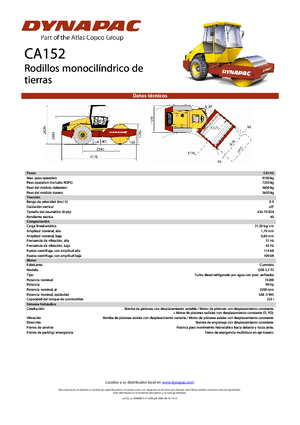 Rodillos vibrantes autopropulsados Dynapac CA 152