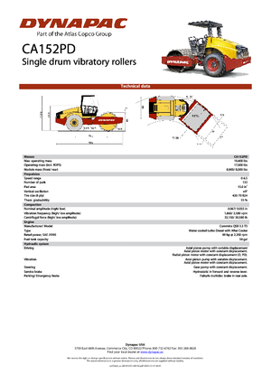 Rodillos vibrantes autopropulsados Dynapac CA 152 PD