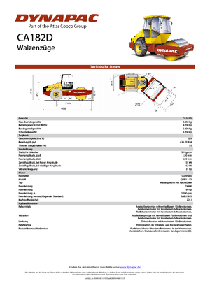 Rodillos vibrantes autopropulsados Dynapac CA 182 D