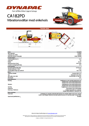 Rodillos vibrantes autopropulsados Dynapac CA 182 PD