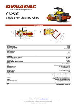Rodillos vibrantes autopropulsados Dynapac CA 250 D