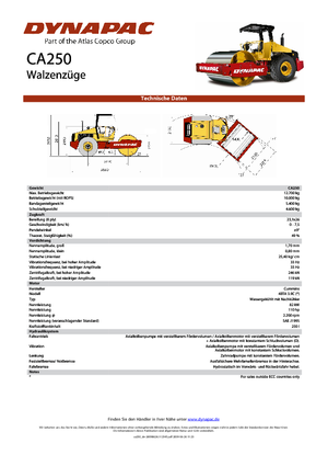 Rodillos vibrantes autopropulsados Dynapac CA 250