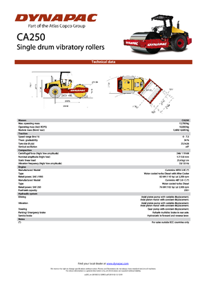 Rodillos vibrantes autopropulsados Dynapac CA 250