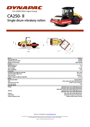 Rodillos vibrantes autopropulsados Dynapac CA 250-II