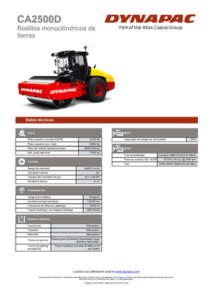 Rodillos vibrantes autopropulsados Dynapac CA 2500 D