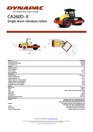 Rodillos vibrantes autopropulsados Dynapac CA 260 D-II
