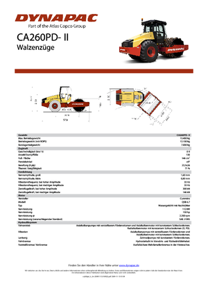 Rodillos vibrantes autopropulsados Dynapac CA 260 PD-II