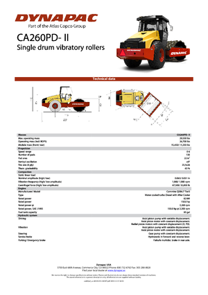 Rodillos vibrantes autopropulsados Dynapac CA 260 PD-II
