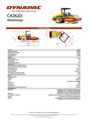 Rodillos vibrantes autopropulsados Dynapac CA 262 D