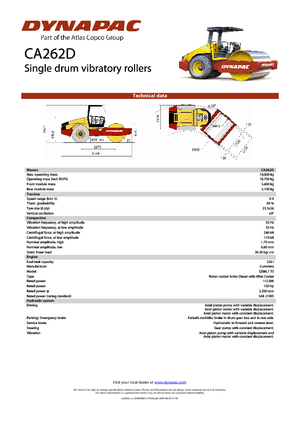 Rodillos vibrantes autopropulsados Dynapac CA 262 D