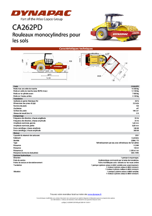 Rodillos vibrantes autopropulsados Dynapac CA 262 PD