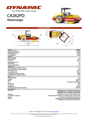 Rodillos vibrantes autopropulsados Dynapac CA 262 PD