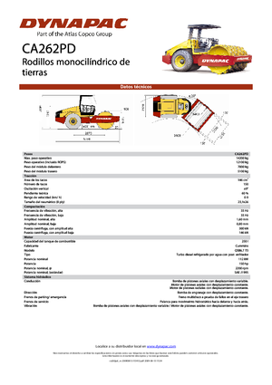 Rodillos vibrantes autopropulsados Dynapac CA 262 PD