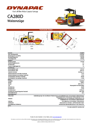 Rodillos vibrantes autopropulsados Dynapac CA 280 D
