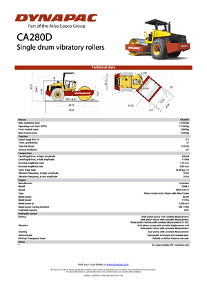 Rodillos vibrantes autopropulsados Dynapac CA 280 D