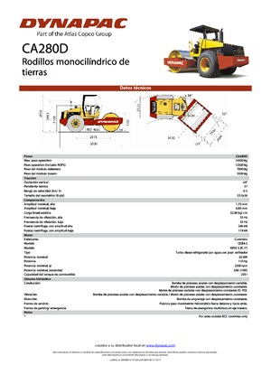 Rodillos vibrantes autopropulsados Dynapac CA 280 D