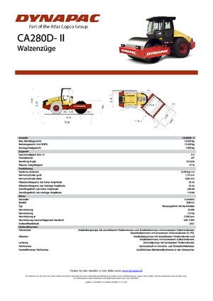 Rodillos vibrantes autopropulsados Dynapac CA 280 D-II