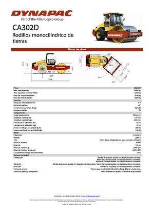 Rodillos vibrantes autopropulsados Dynapac CA 302 D