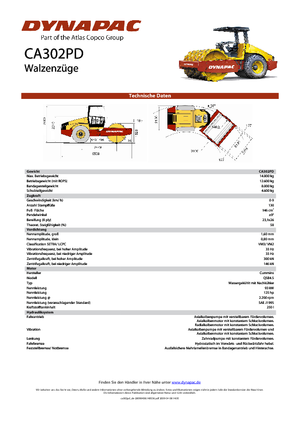 Rodillos vibrantes autopropulsados Dynapac CA 302 PD