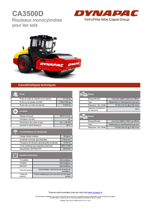 Rodillos vibrantes autopropulsados Dynapac CA 3500 D