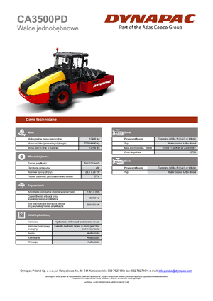 Rodillos vibrantes autopropulsados Dynapac CA 3500 PD