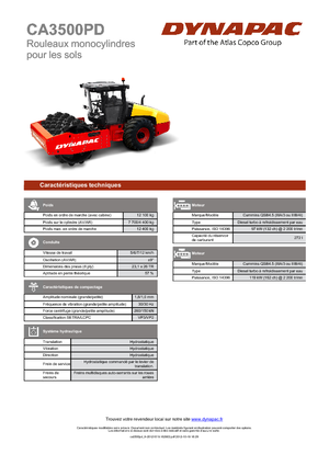 Rodillos vibrantes autopropulsados Dynapac CA 3500 PD