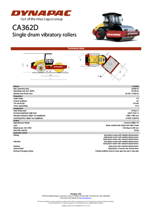 Rodillos vibrantes autopropulsados Dynapac CA 362 D