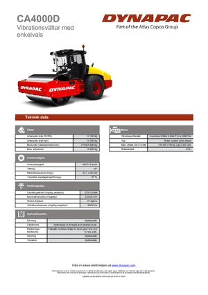 Rodillos vibrantes autopropulsados Dynapac CA 4000 D