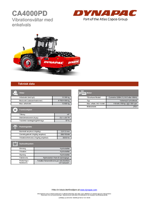 Rodillos vibrantes autopropulsados Dynapac CA 4000 PD