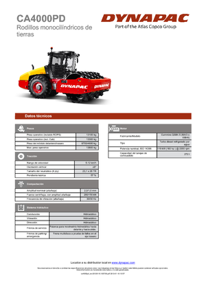 Rodillos vibrantes autopropulsados Dynapac CA 4000 PD