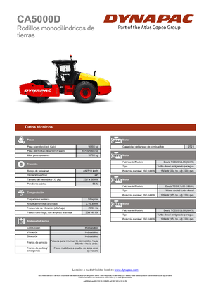 Rodillos vibrantes autopropulsados Dynapac CA 5000 D