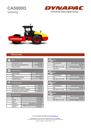 Rodillos vibrantes autopropulsados Dynapac CA 5000 D