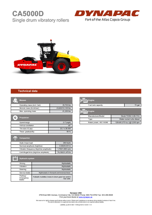 Rodillos vibrantes autopropulsados Dynapac CA 5000 D