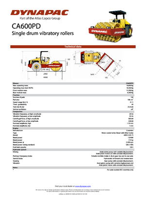 Rodillos vibrantes autopropulsados Dynapac CA 600 PD