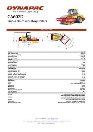 Rodillos vibrantes autopropulsados Dynapac CA 602 D