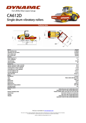 Rodillos vibrantes autopropulsados Dynapac CA 612 D