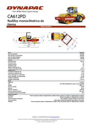 Rodillos vibrantes autopropulsados Dynapac CA 612 PD