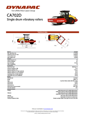 Rodillos vibrantes autopropulsados Dynapac CA 702 D