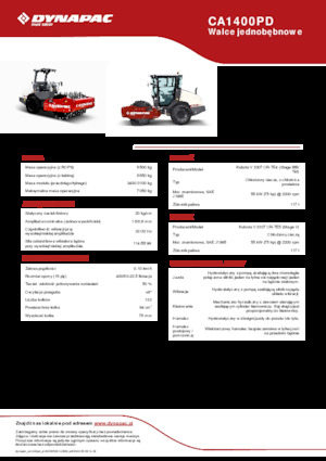 Rodillos vibrantes autopropulsados Dynapac CA1400PD