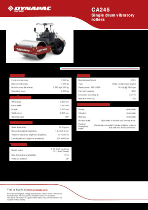 Rodillos vibrantes autopropulsados Dynapac CA245