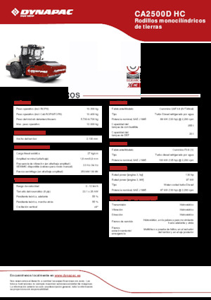 Rodillos vibrantes autopropulsados Dynapac CA2500D HC