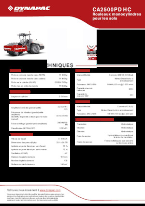 Rodillos vibrantes autopropulsados Dynapac CA2500PD HC